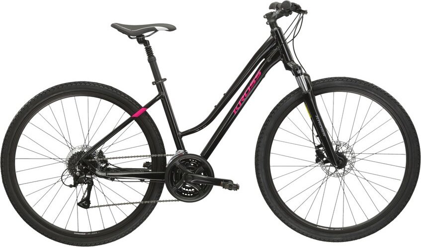 

Велосипед Kross Evado 4.0 DM/17" 2024 (черный/розовый)