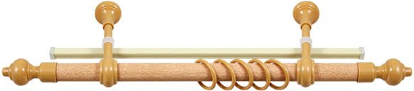 

Карниз для штор Legrand Кантри + У-шина 48063492 (2.8 м, бук)