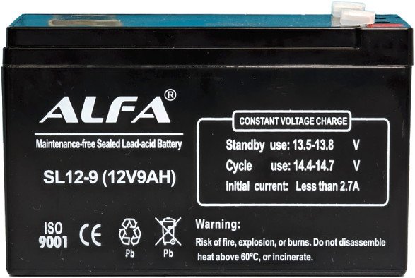 

Аккумулятор для ИБП ALFA SL12-9 (12V-9Ah)