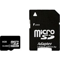 Карта памяти SmartBuy microSDHC (Class 10) 8 Гб + SD адаптер (SB8GBSDCL10-01)
