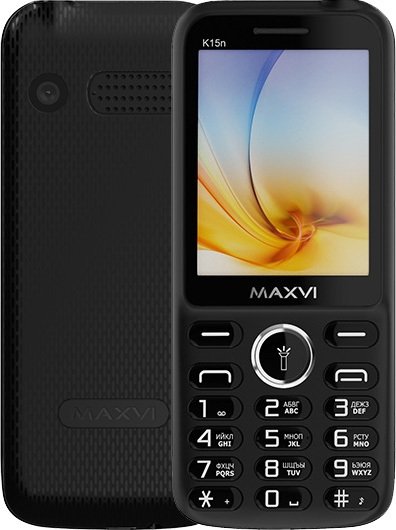 

Кнопочный телефон Maxvi K15n (черный)