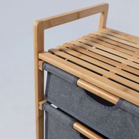 Корзина AksHome Lavender (бамбук/серый)