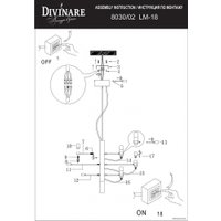 Подвесная люстра Divinare 8030/02 LM-18