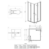 Душевой уголок Deante Kerria 90x90 KTK 041P