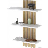 Полка Интерлиния LG-16 (белый платинум/дуб золотой)