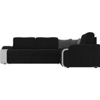 Угловой диван Лига диванов Николь 102977 (правый, велюр, черный)