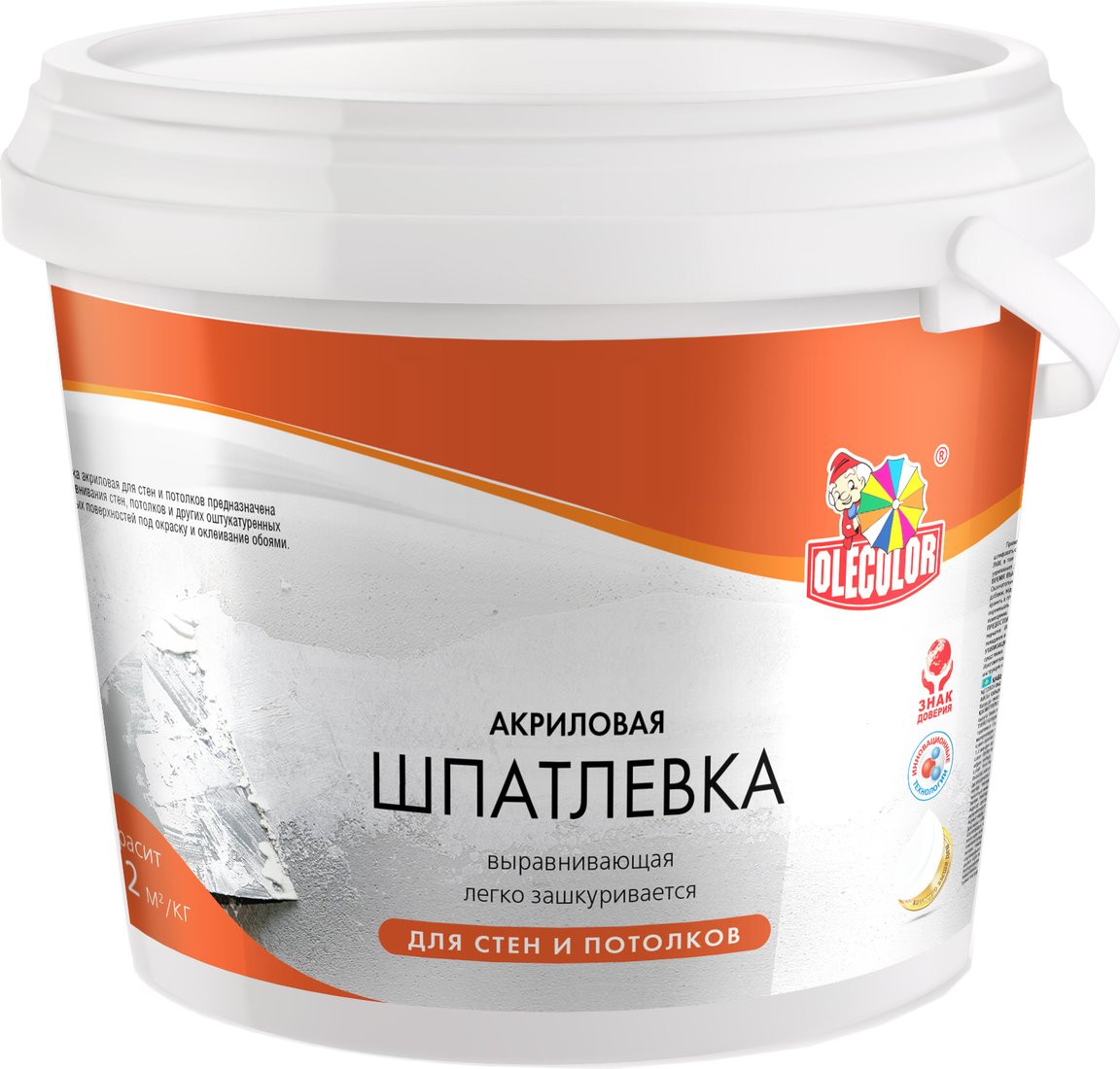 

Шпатлевка Olecolor акриловая для стен и потолков 900 г