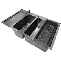 Кухонная мойка Stellar Decor S7850NB-2R-D (нано черный)