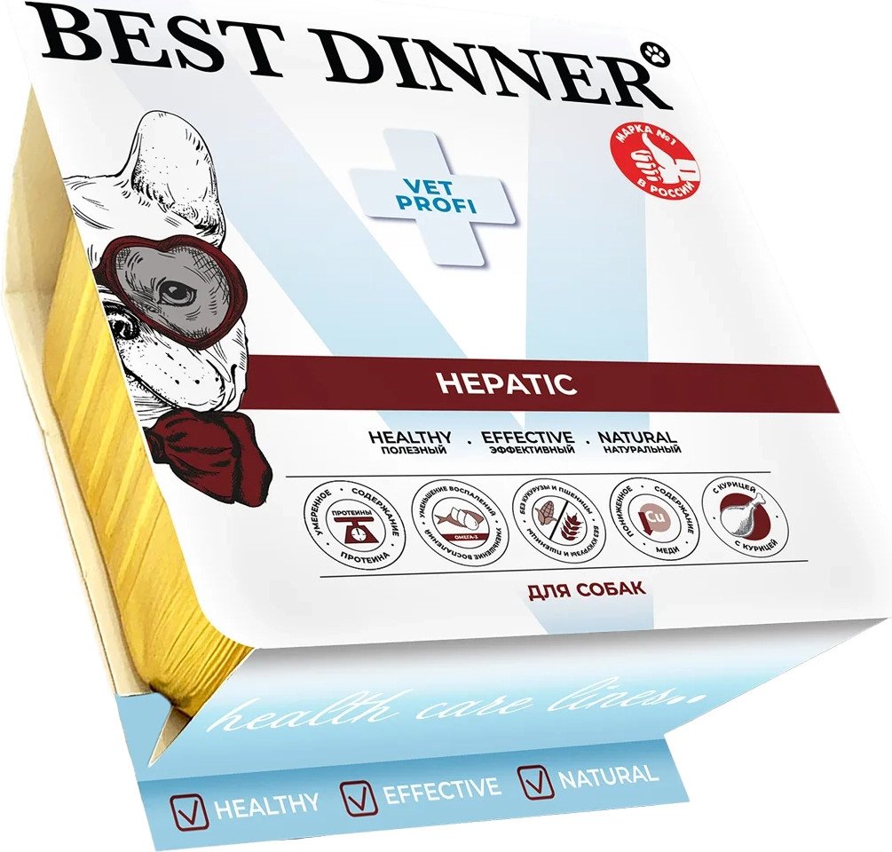 

Консервированный корм для собак Best Dinner Vet Profi Hepatic Паштет с курицей (100 г)