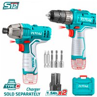  Total TOSLI240586 (шуруповерт, винтоверт, 2 АКБ, кейс)