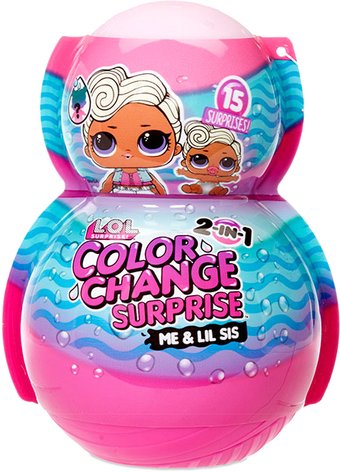 Кукла-сюрприз L.O.L. Surprise! Color Change Surprise Me & Lil Sis 580614EUC