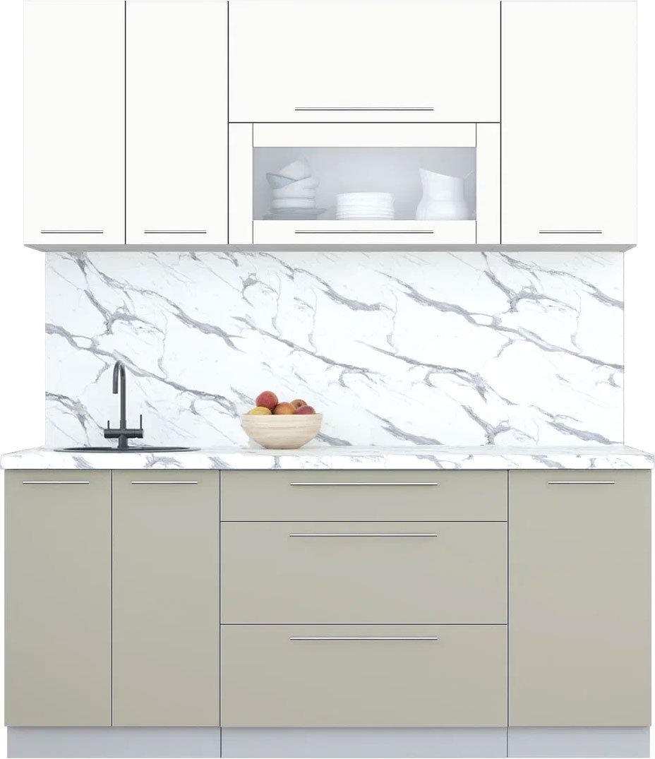 

Кухонный модуль Интерлиния Мила Пластик 1.8 В (зефирный/латте/белый гранит)