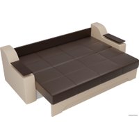 Диван Лига диванов Сенатор 102767 (экокожа, коричневый/бежевый)
