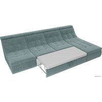 Модульный диван Лига диванов Холидей люкс 105554 (велюр, бирюзовый)