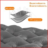 Надувной коврик Naturehike FC10 R1.5 (серый)