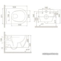 Унитаз подвесной CeraStyle City HC00206PN00 (без сиденья)