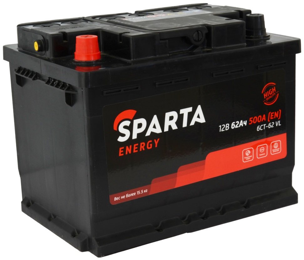 

Автомобильный аккумулятор Sparta Energy рус L+ (62 А·ч)