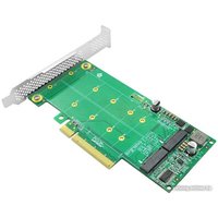 Адаптер для подключения M.2 накопителей Linkreal LRNV95N8 PCIe x8 to 2-Port M.2 NVMe Adapter