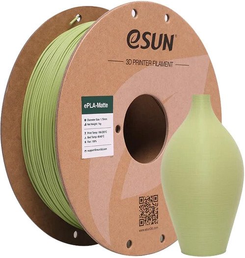 

Пластик eSUN ePLA-Matte 1.75 мм 1000 г (matcha green)