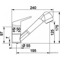 Смеситель Franke Novara-Plus Pull Out 115.0470.666 (миндаль)