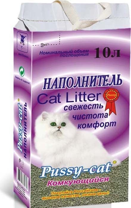 Наполнитель для туалета Pussy Cat комкующийся 10 л