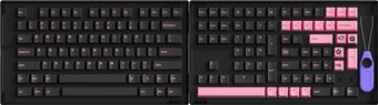 Black & Pink Cherry Profile Keycaps 229 шт