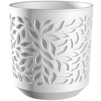 Кашпо La Decoro Leaves КШ-9569 (белый/белый)