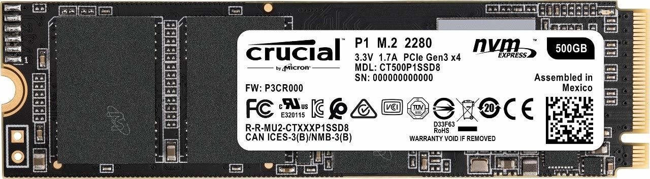 

SSD Crucial P1 500GB CT500P1SSD8