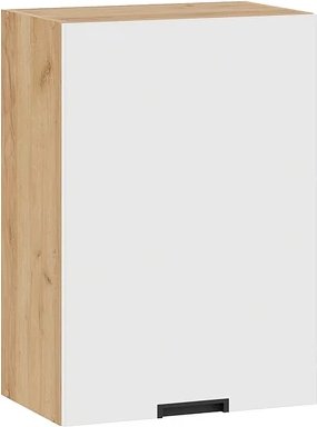 

Шкаф навесной Трия Гренада 1В5 с одной дверью (дуб крафт золотой/холст белый)