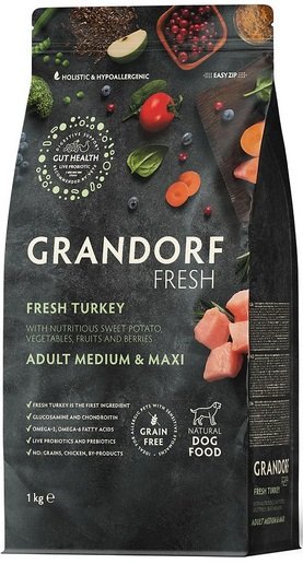 

Сухой корм для собак Grandorf Fresh Adult Medium & Maxi (с индейком и бататом) 1 кг