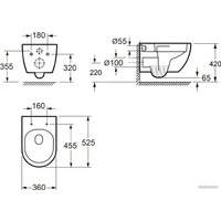 Унитаз подвесной Wellsee Chalice Perfection RimFree 182608001 (чаша, пневмокрышка, матовый белый)