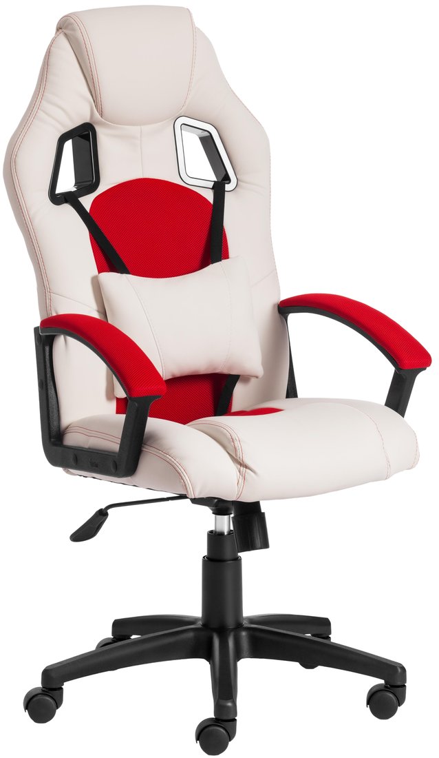 

Игровое (геймерское) кресло TetChair Driver (экокожа/ткань, белый/красный)