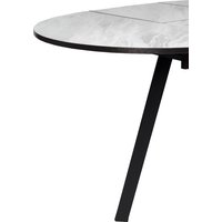 Кухонный стол ВВР Элип-2 (лавант/черный профиль, пластик)