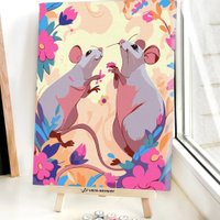 Картина по номерам Red Panda Крыса мем p55300