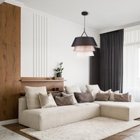 Люстра средней высоты Escada 10187/3S (черный/бежевый/белый)