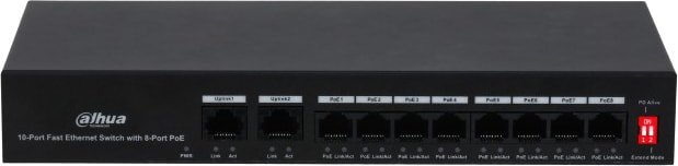 

Неуправляемый коммутатор Dahua DH-PFS3010-8ET-65