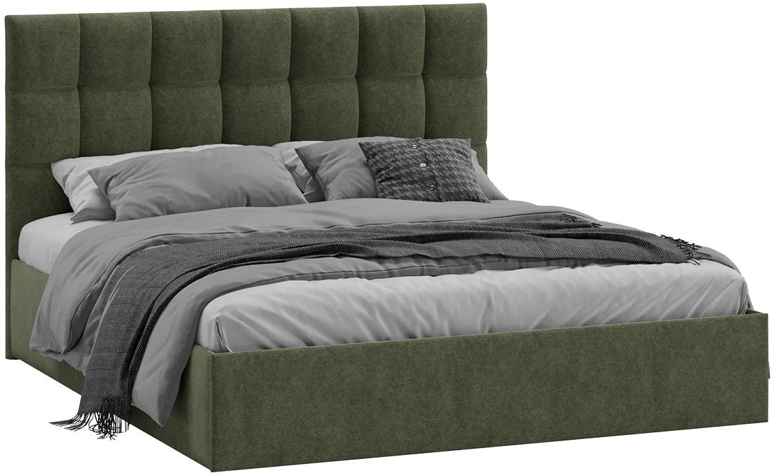 

Кровать Трия Эмбер универсальный тип 1 с ПМ 160x200 (микровелюр Jercy Deep Green)