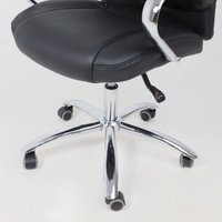 Офисное кресло AksHome King A (натуральная кожа, черный)