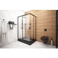 Душевой уголок Метакам Universal Pro Black 120x80 KKS_014548 (прозрачное стекло)