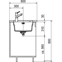 Кухонная мойка Franke Kubus 2 KNG 110-62 125.0512.517 (белый)