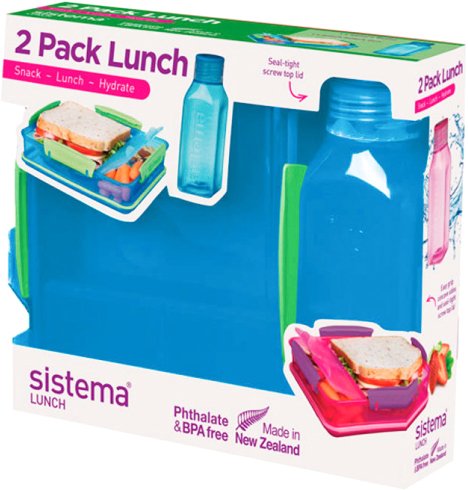 

Ланч-бокс Sistema Lunch 1597 (голубой)