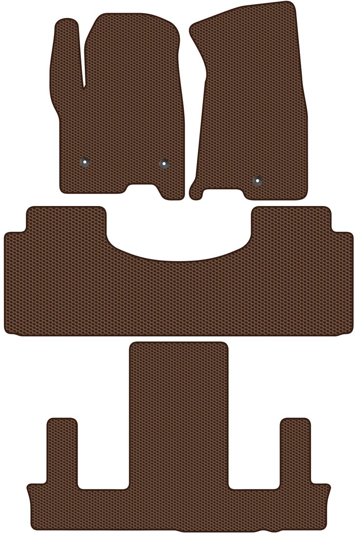 

Комплект ковриков для авто Alicosta Cadillac Escalade V (suv / GMT1XX) 2020 - Н.В. +3 ряд (коричневый, сота)