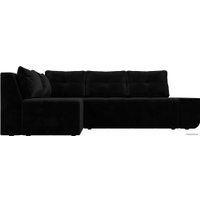 Угловой диван Mebelico Амадэус 109688 (левый, велюр, черный)
