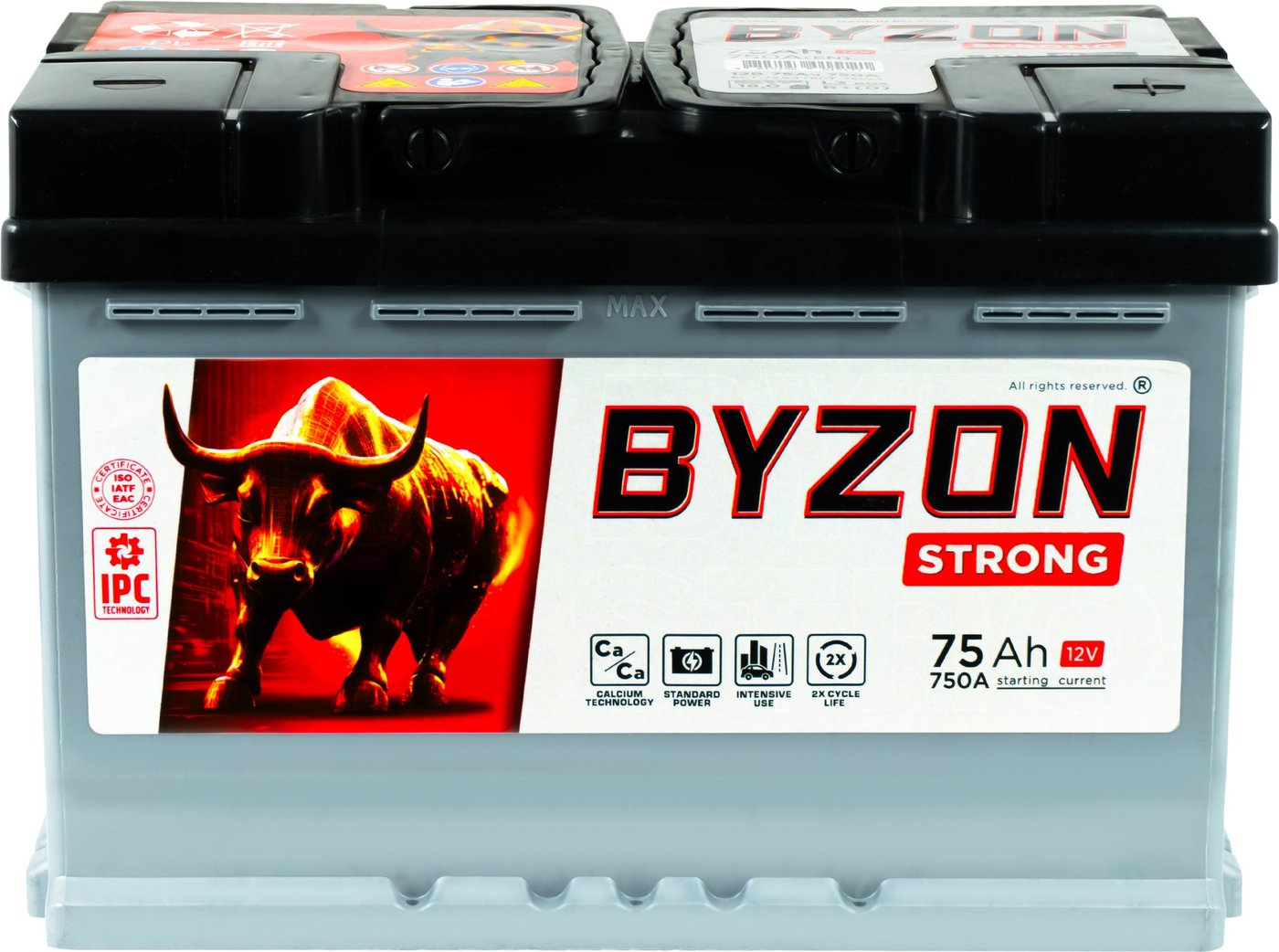 

Автомобильный аккумулятор BYZON R+ (75 А·ч)