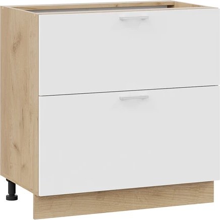 

Шкаф напольный Трия Габриэлла 1Н8Я2 с двумя ящиками (дуб крафт золотой/сноу)