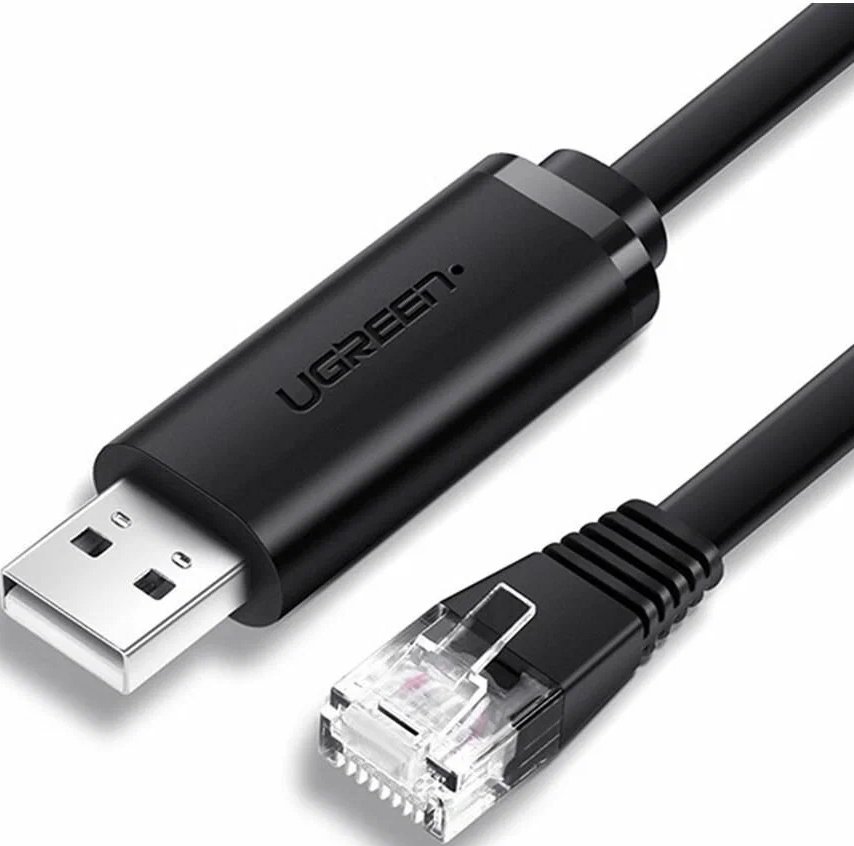 

Кабель Ugreen CM204 60813 USB Type-A - RJ45 (3 м, черный)