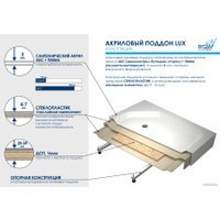 Душевой поддон RGW LUX/TN 90x100