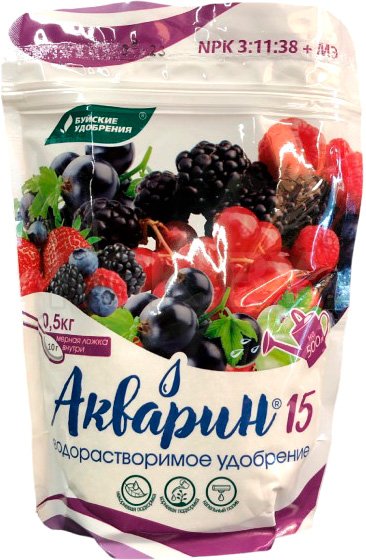 

Удобрение Буйские удобрения Аквамарин 15 для плодово-ягодных (0.5 кг)