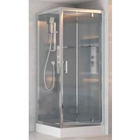 Душевая кабина Adema Кнап 90 (серый/прозрачное стекло)