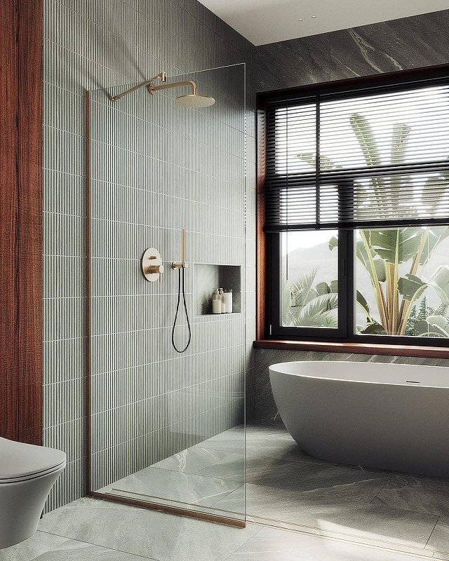 

Душевая стенка MaybahGlass 89x195 MGD-689-2у (прозрачное стекло/бронза)